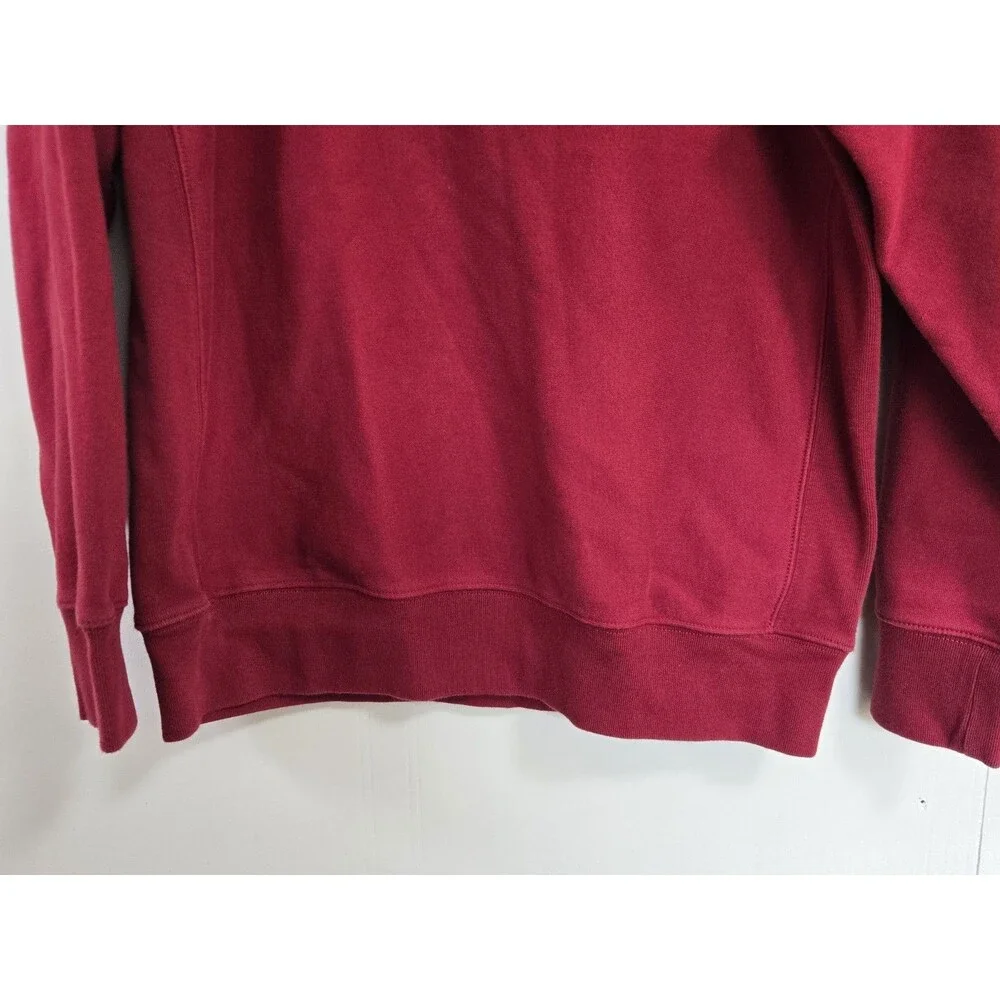 Vintage J Crew Sweatshirt Mens Large Red Sportswear Crewneck Blank Pullover